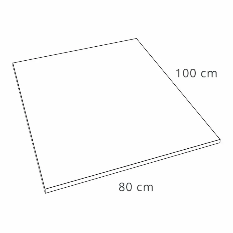 Rechteckige Duschwanne 100x80 in Schiefer-Effekt aus weißem Harz - Sommo Viadurini