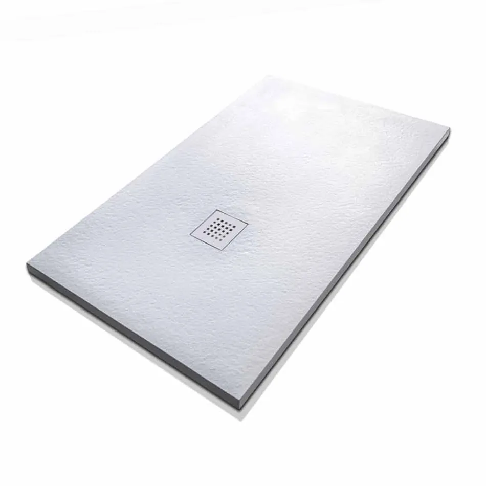 Rechteckige Duschwanne 140x90 in Resin Stone Effect Finish - Domio Viadurini