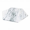 Sechseckiger Servierteller aus weißem Carrara-Marmor oder schwarzem Marquinia - Ludivine