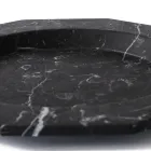 Flacher Teller aus satiniertem Marmor Verschiedene Ausführungen Italienisches Luxusdesign - Rhodium Viadurini