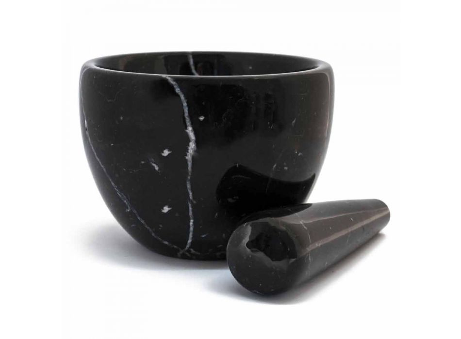 Weißer Marmormörser und Stößel Made in Italy