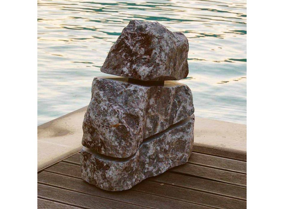 Helle Stein Marmor Fior di Pesco Carnico Led Kreuz, ein Stück Viadurini
