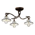 Deckenlampe mit 3 oder 4 Lichtern aus handverzierter handwerklicher Keramik - Rom