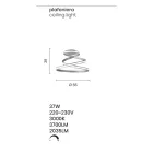 Modernes Design LED-Deckenlampe aus weiß lackiertem Metall - Rivolta Viadurini