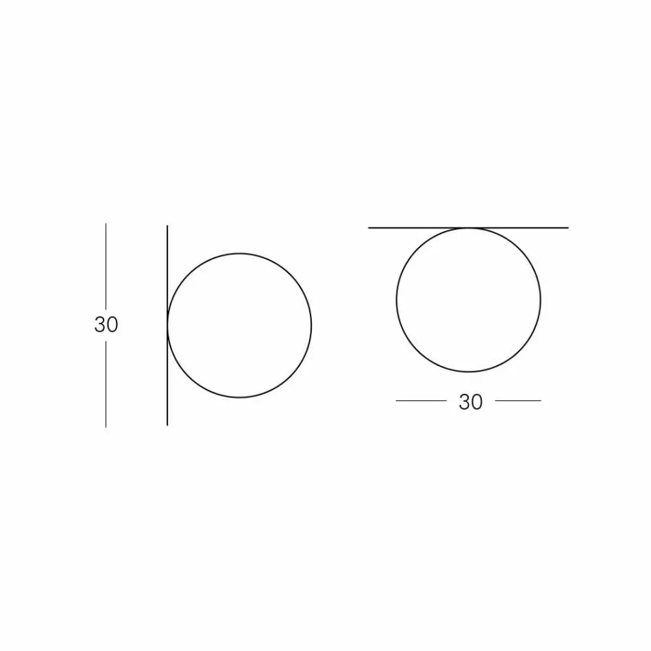 Slide Globo (Wall) Kugel Deckenleuchte aus Polyethylen in Italien hergestellt Viadurini
