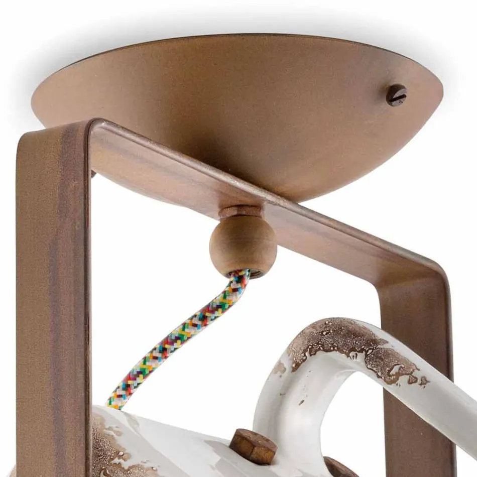 Decke Deckenleuchte quadratisch Strahler schwenkbar Jahrgang Kaylee Viadurini