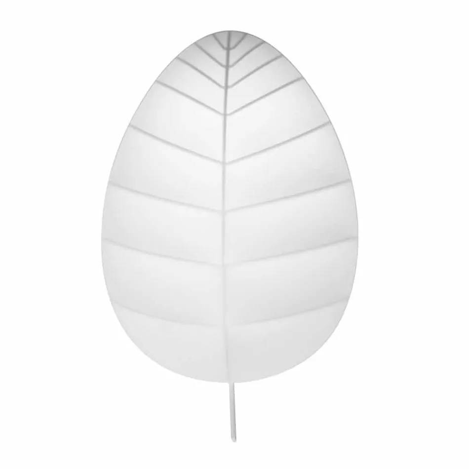 Wandleuchte in Metall und Weiß Lycra Design in 3 Dimensionen - Laub Viadurini