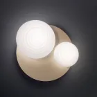 Wandlampe aus mundgeblasenem Glas mit Metallstruktur - Swallow Viadurini