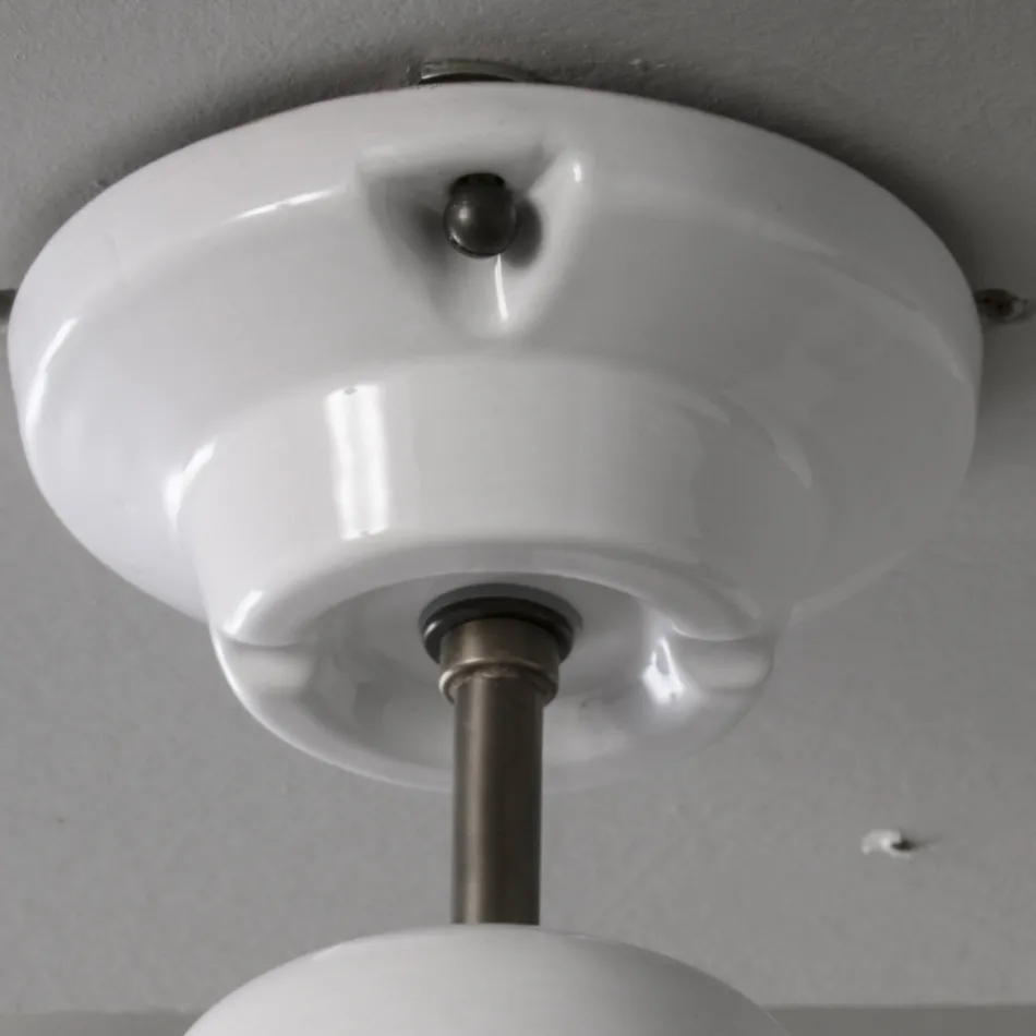 Handgefertigte Deckenlampe aus Majolika und Aluminium Made in Italy - Toscot Battersea Viadurini