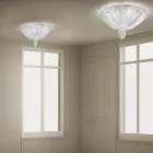 Handgefertigte venezianische Deckenlampe aus Glas und Metall Made in Italy - Fabiana Viadurini