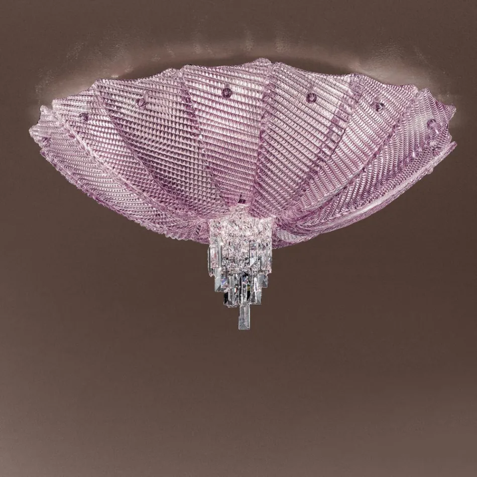 Handgefertigte venezianische Deckenlampe aus Glas und Metall Made in Italy - Fabiana Viadurini