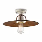 Deckenleuchte aus Keramik und Metall Vintage Elaine Ferroluce Viadurini