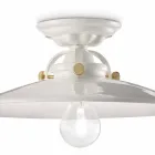 Design Decke Keramik und goldenen Schrauben Louise Ferroluce Viadurini