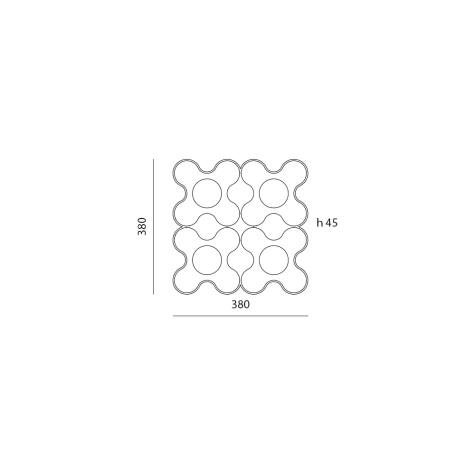 Deckenlampe aus farbiger Keramik, handgefertigt in Italien - Toscot Clover Viadurini