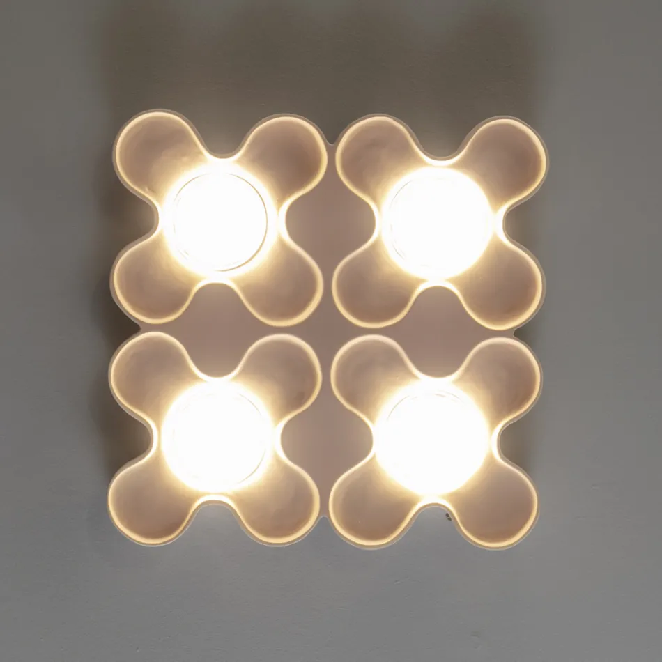 Deckenlampe aus farbiger Keramik, handgefertigt in Italien - Toscot Clover Viadurini