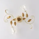 Elfenbeinfarbene, lackierte Eisen-Deckenleuchte, hergestellt in Italien, für die Inneneinrichtung - Marrakesch Viadurini