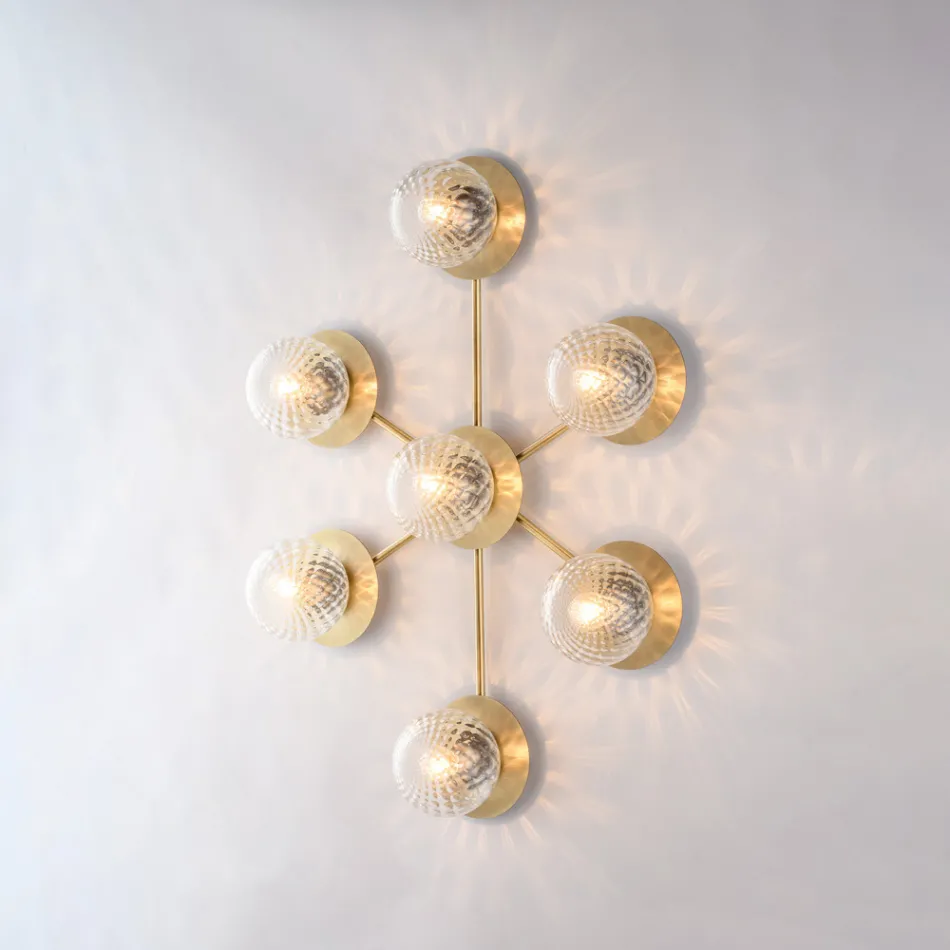 Deckenleuchte aus Eisen, hergestellt in Italien, für die Inneneinrichtung - Como Viadurini