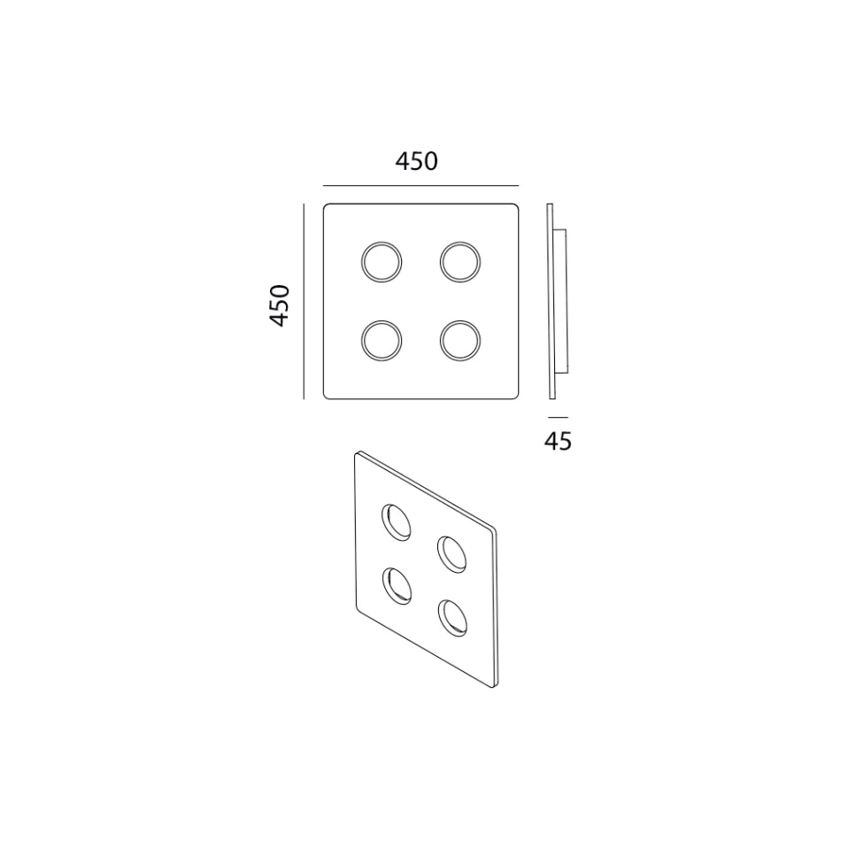 Glasierte toskanische Majolika-Deckenlampe Made in Italy - Toscot Vivaldi Viadurini