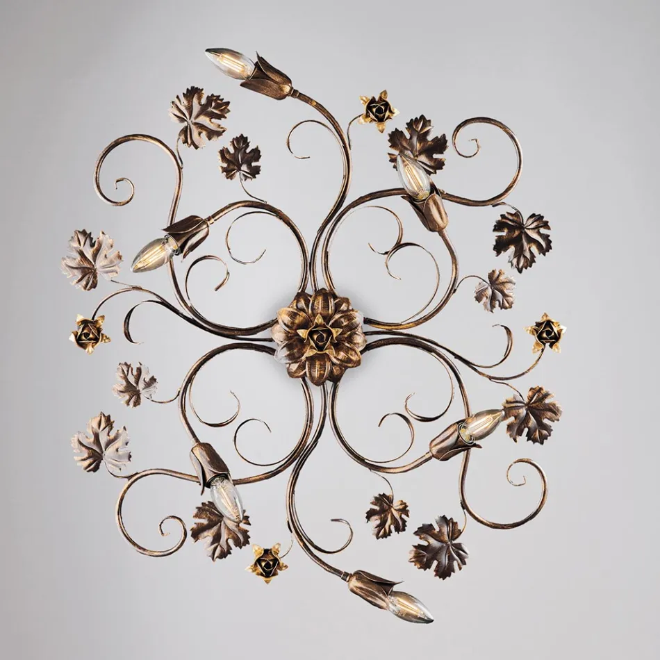 Italienische LED-Deckenleuchte aus Chrom für moderne Räume – Fiore Viadurini