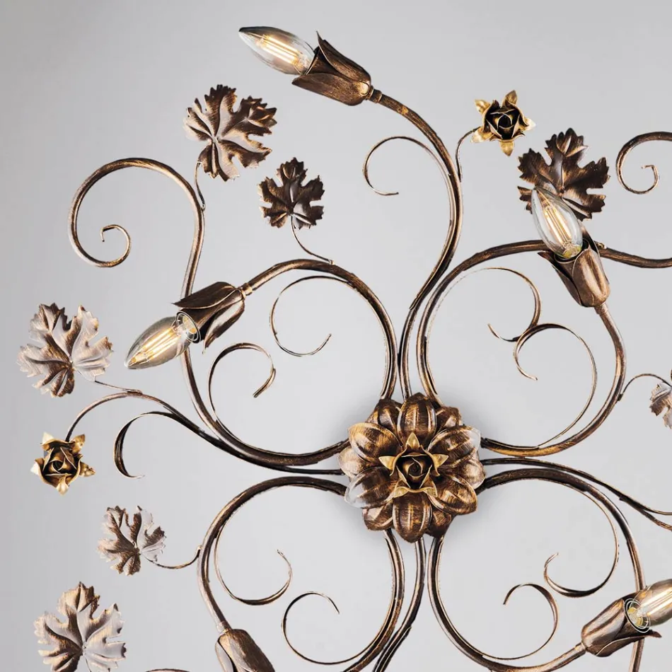 Italienische LED-Deckenleuchte aus Chrom für moderne Räume – Fiore Viadurini