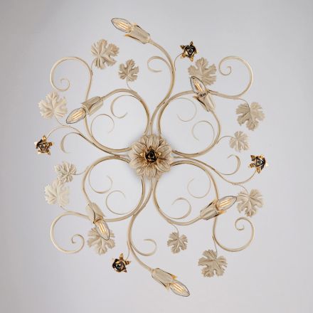 Italienische LED-Deckenleuchte aus Chrom für moderne Räume – Fiore Viadurini