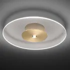 Deckenleuchte aus Metall mit mikrogepunktetem Plexiglasdiffusor - Nora Viadurini