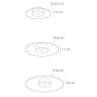 Deckenleuchte aus Metall mit mikrogepunktetem Plexiglasdiffusor - Nora Viadurini