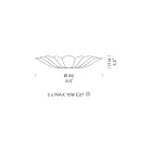 Deckenleuchte aus venezianischem Glas und weißem Metall Made in Italy - Artemide Viadurini