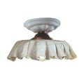 Handgemachte Keramik-Deckenlampe mit Stoff- und Metalleffekt - Modena