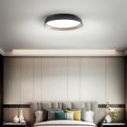 Runde LED-Deckenlampe in modernem Design aus schwarzem und goldenem Metall - Rondola Viadurini