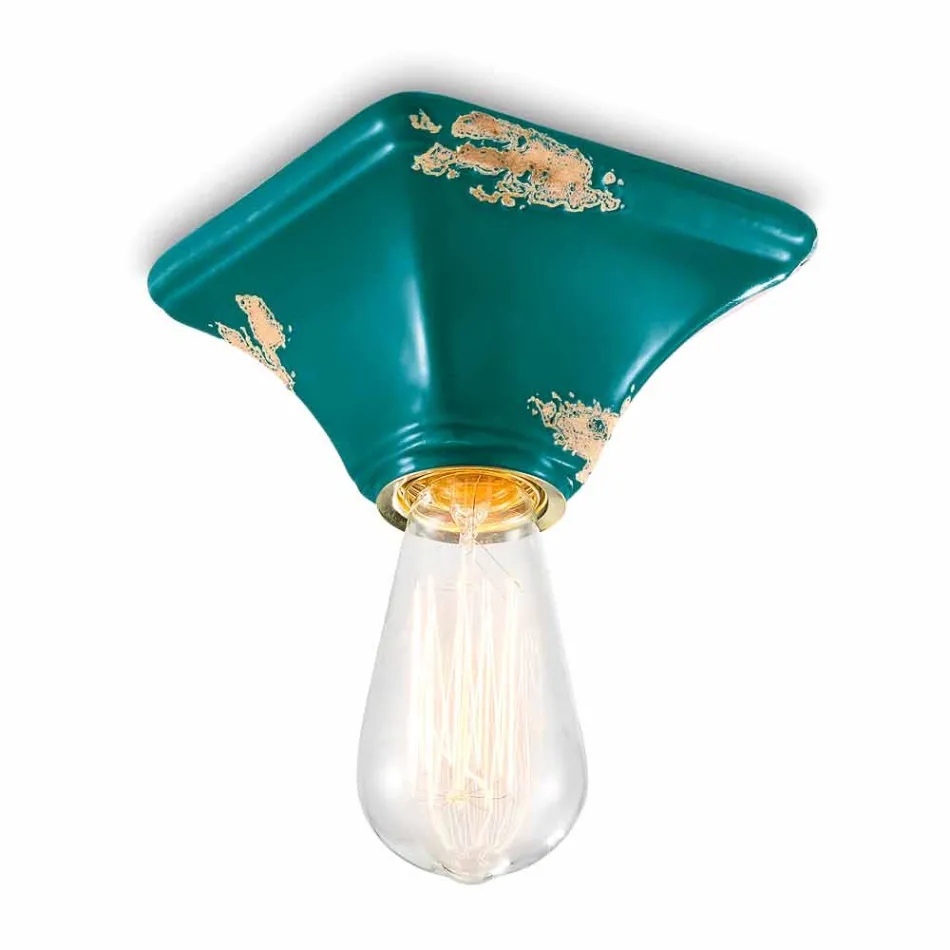 Decken Keramik Jahrgang quadratischen Sockel Ashley Ferroluce Viadurini