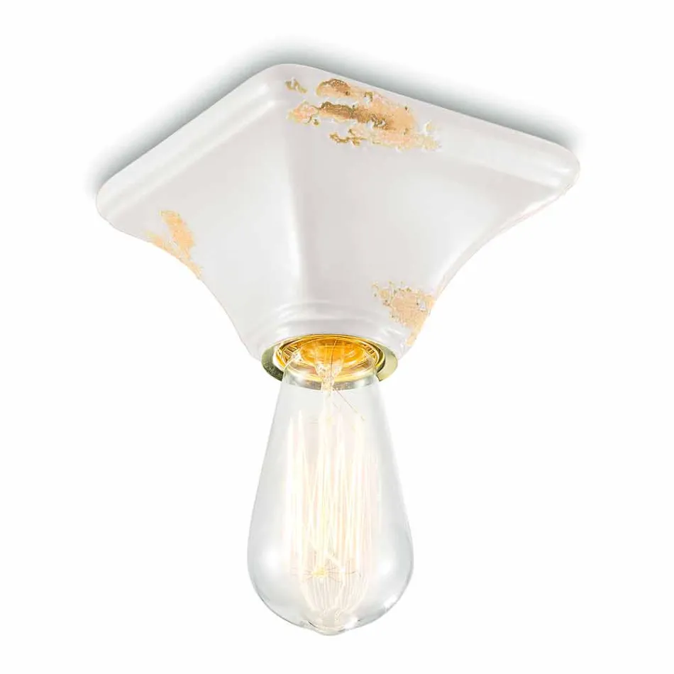 Decken Keramik Jahrgang quadratischen Sockel Ashley Ferroluce Viadurini