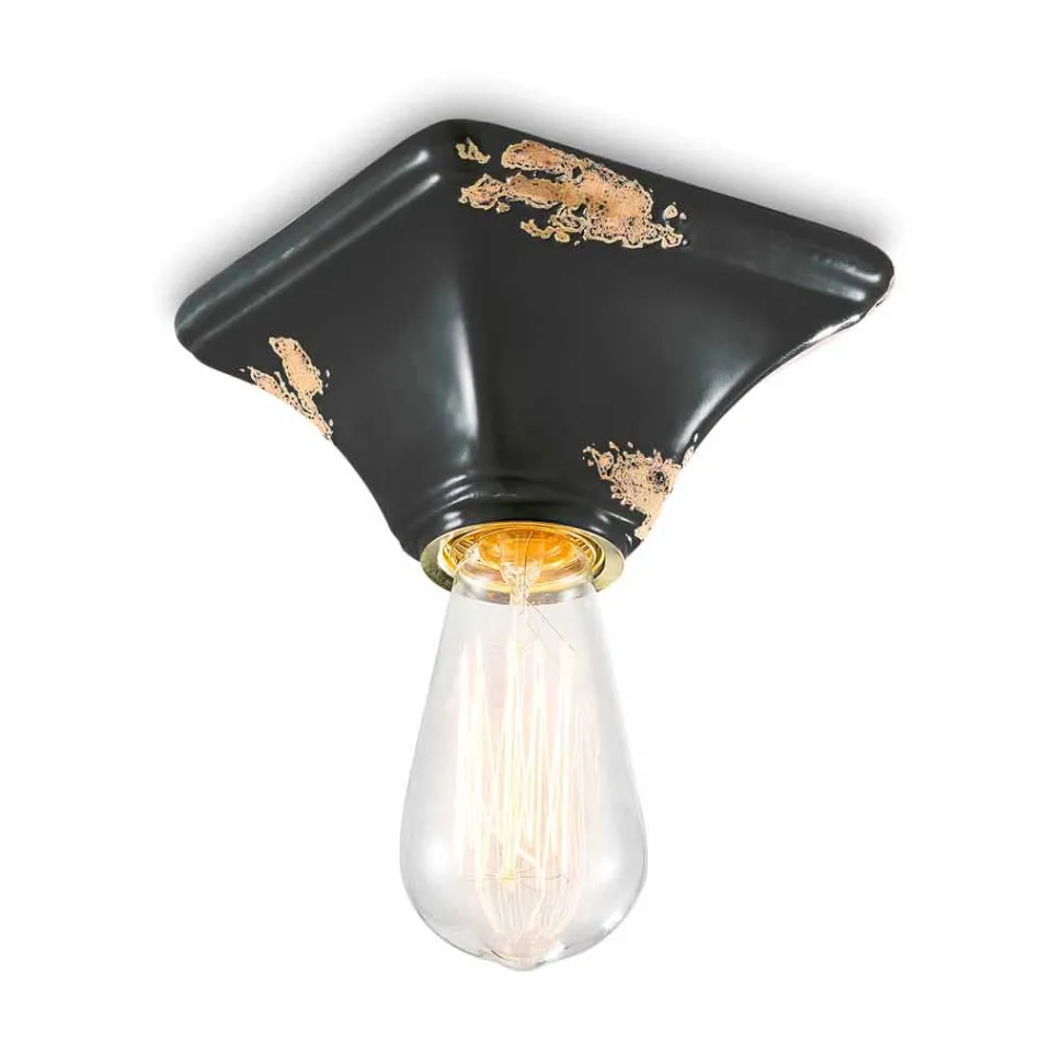 Decken Keramik Jahrgang quadratischen Sockel Ashley Ferroluce Viadurini