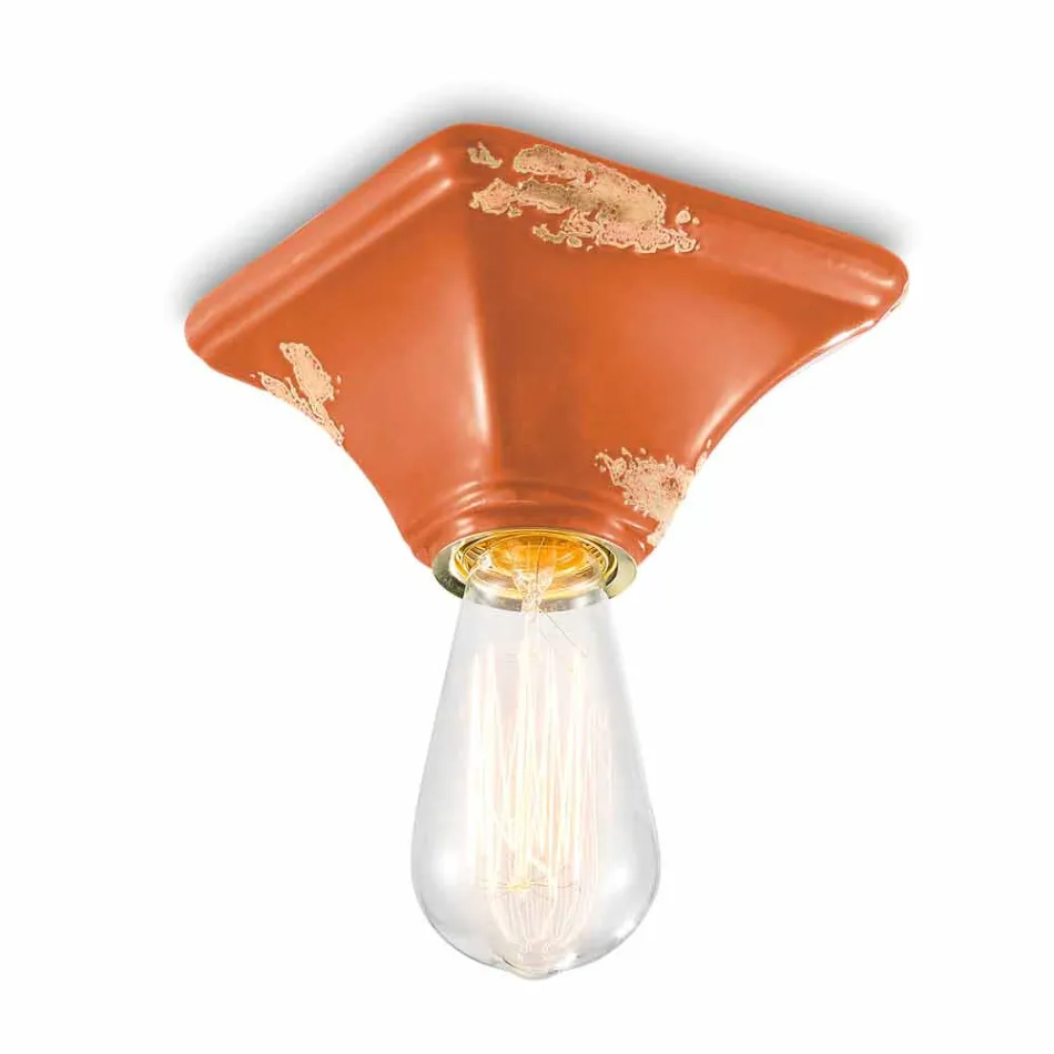 Decken Keramik Jahrgang quadratischen Sockel Ashley Ferroluce Viadurini