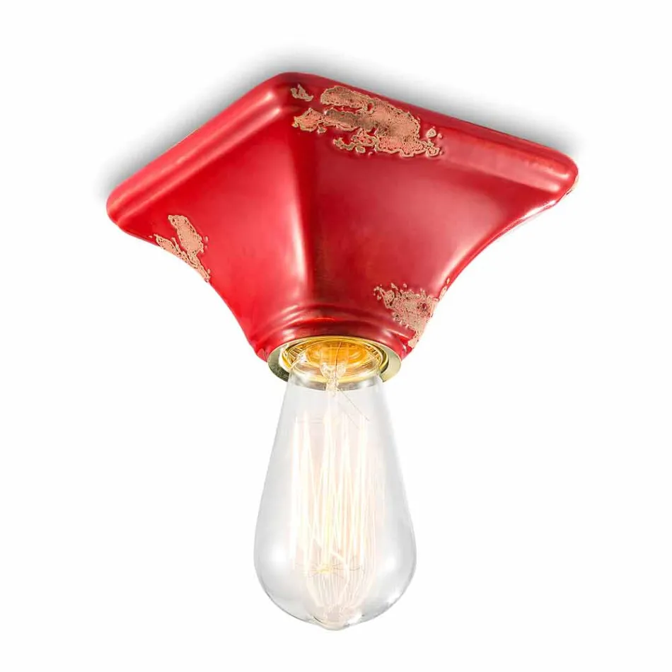 Decken Keramik Jahrgang quadratischen Sockel Ashley Ferroluce Viadurini