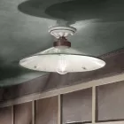 Vintage Deckenlampe aus Keramik und handgefertigtem Eisen in 3 Größen - Asti Viadurini