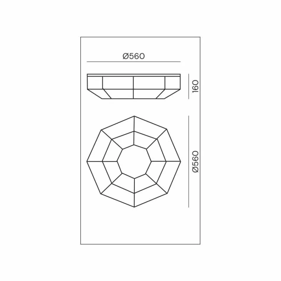 Vintage Deckenlampe aus brüniertem Messing und Glas 2 Größen - Bound von Il Fanale Viadurini