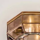 Vintage Deckenlampe aus brüniertem Messing und Glas 2 Größen - Bound von Il Fanale Viadurini