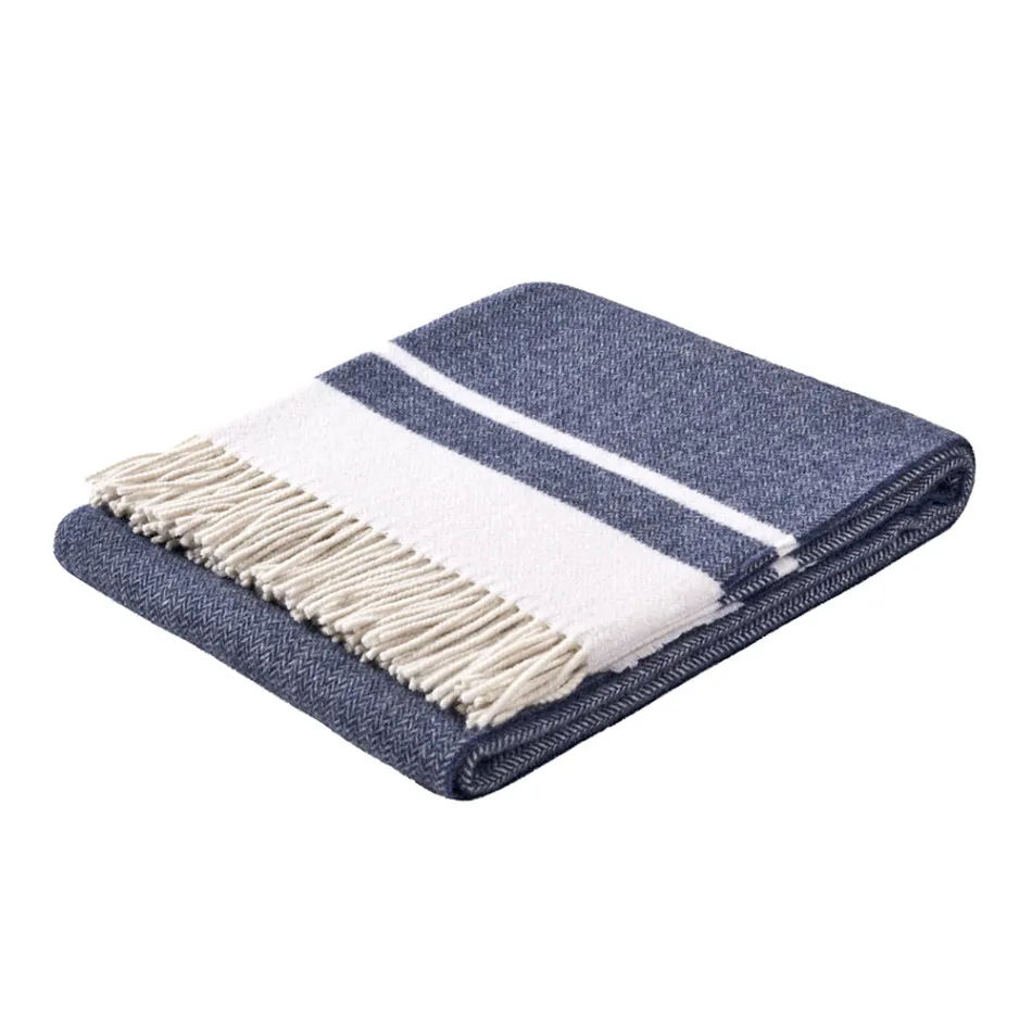 Ultraweiches und flauschiges Plaid aus Wollmischung, hergestellt in Italien – Caldoso Viadurini