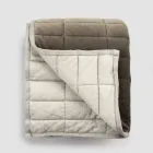 Plaid aus Baumwollsatin und Chenille mit Lurex-, Kreide- oder Retro-Bordüre – Tortoro Viadurini