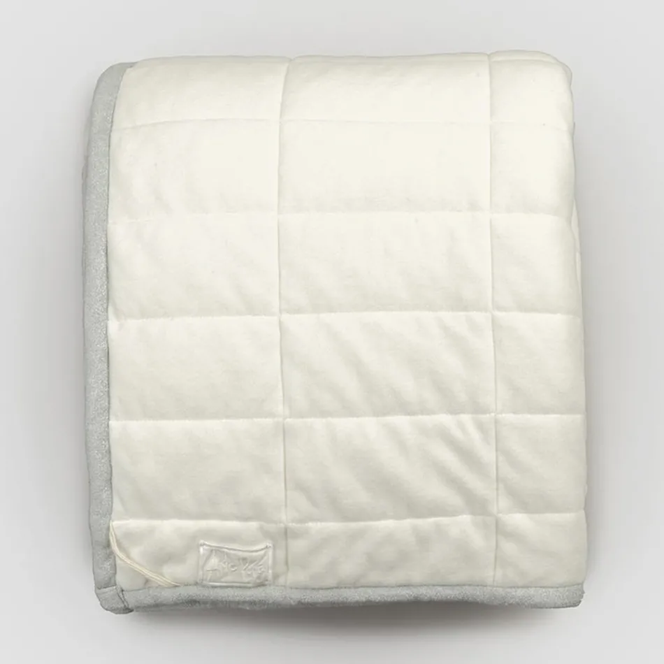 Plaid aus Baumwollsatin und Chenille mit Lurex-, Kreide- oder Retro-Bordüre – Tortoro Viadurini