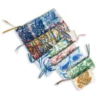 Künstlerisch handbedruckte Clutch-Tasche, Einzelstück aus Baumwolle, 2 Stück – Viadurini von Marchi Viadurini