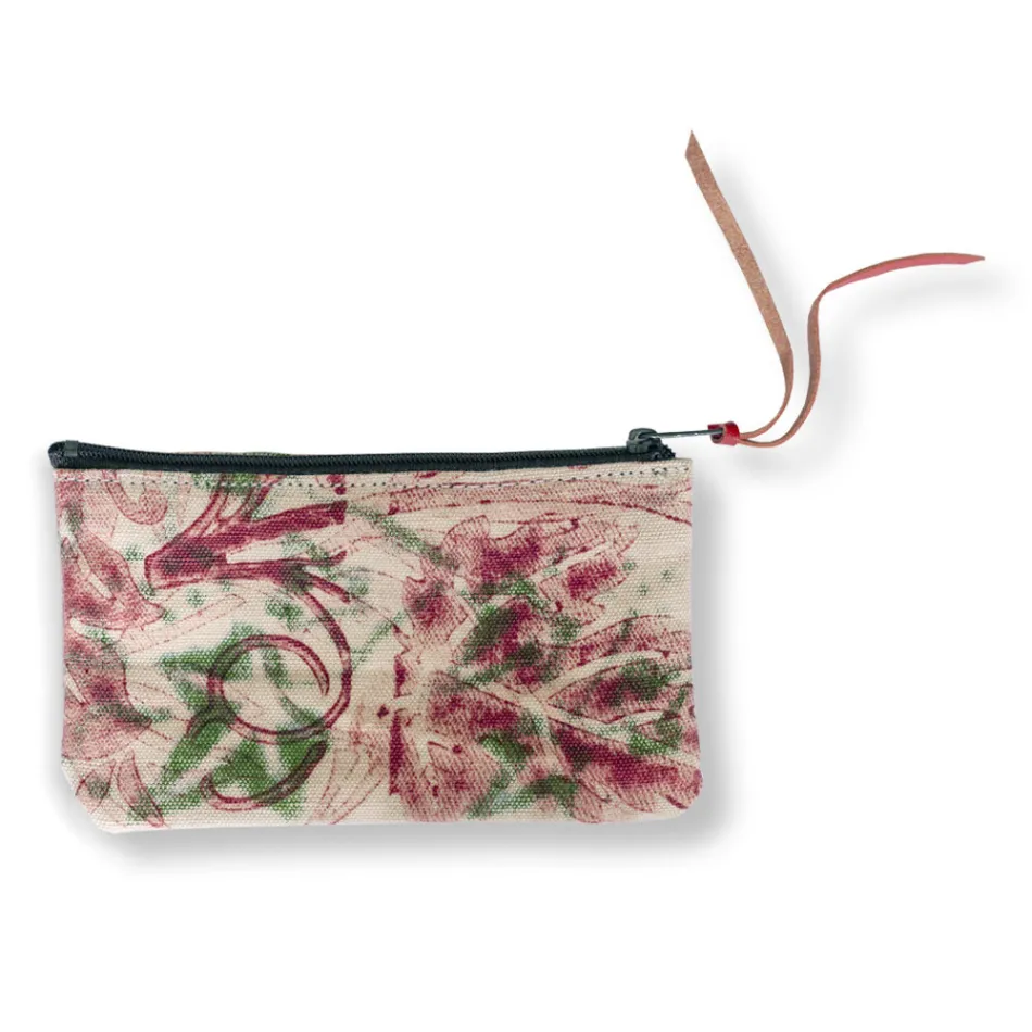 Künstlerisch handbedruckte Clutch, Einzelstück aus Baumwolle, 2 Stück – Viadurini von Marchi Viadurini