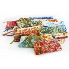 Künstlerisch handbedruckte Clutch, Einzelstück aus Baumwolle, 2 Stück – Viadurini von Marchi Viadurini