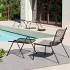 Gartenhocker mit Struktur aus verzinktem Stahl Made in Italy - Elvia Viadurini