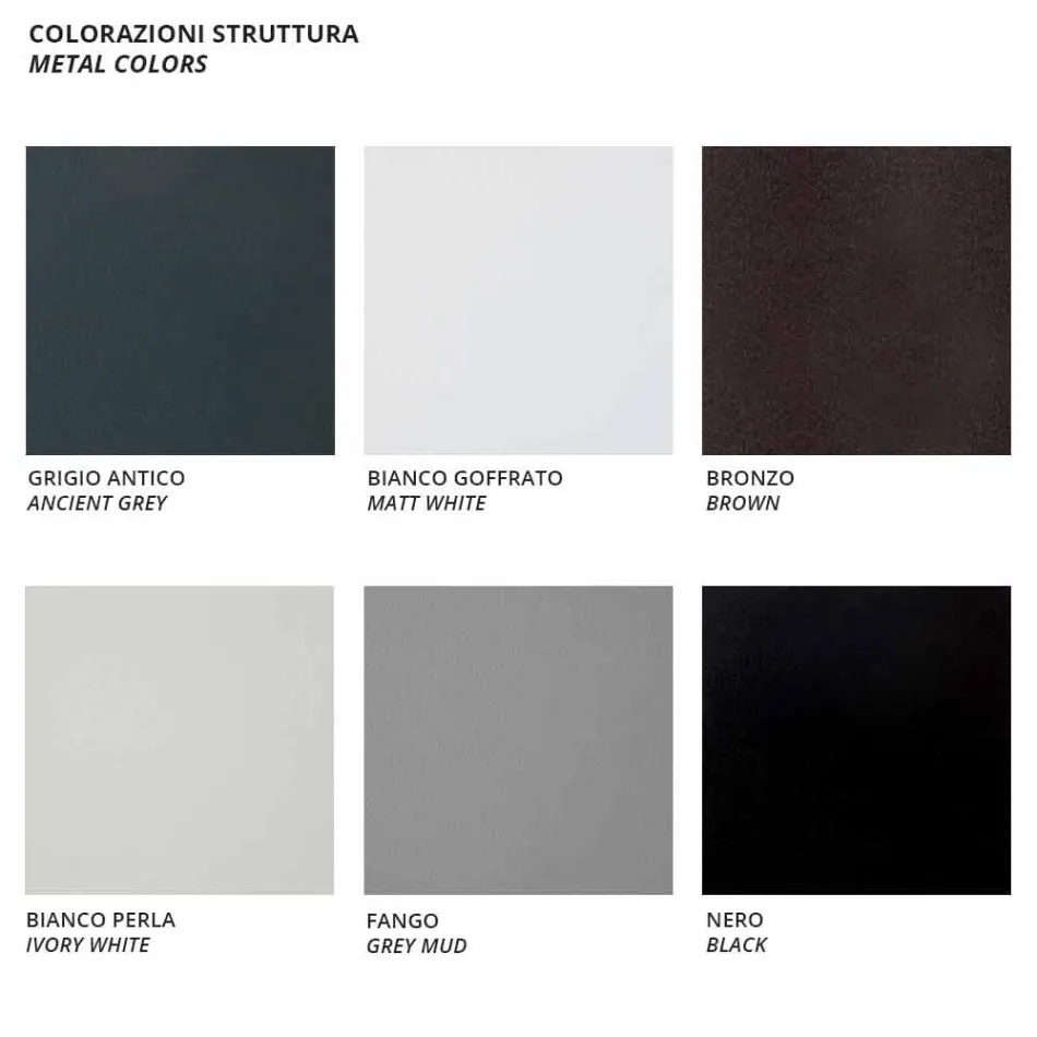 Zentraler modularer Sessel für den Außenbereich aus Metall und Stoff Made in Italy - Cola Viadurini