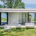 Outdoor-Schaukelsessel aus Massivholz und Stoff - Smart von Varaschin Viadurini