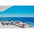 Varaschin Summer Set Garten Schaukelstuhl aus Stahl und Holz Viadurini