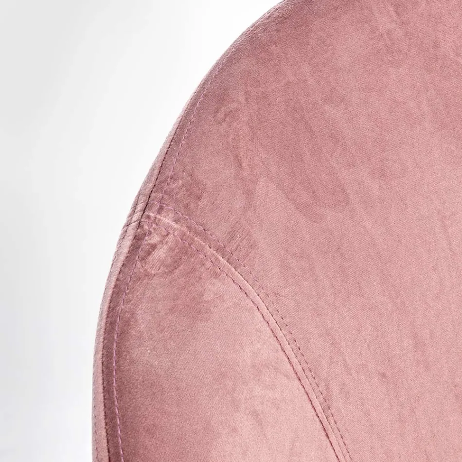 Gepolsterter Schaukelsessel Samteffekt Skandinavisches Design - Pippy Viadurini