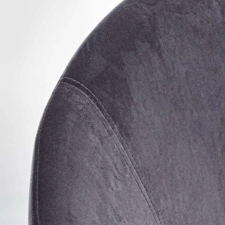 Gepolsterter Schaukelsessel Samteffekt Skandinavisches Design - Pippy Viadurini